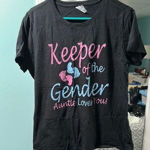 Gender Reveal Black Graphic T-Shirt
